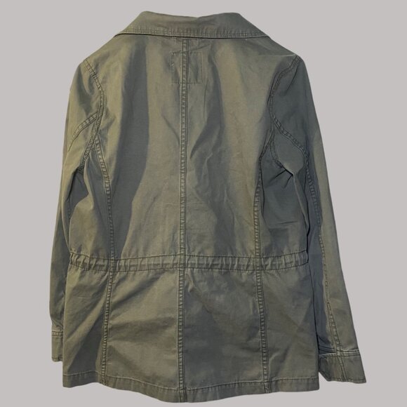 Madewell Womens Olive Green Utility Cargo Military Style Jacket M Durable Casual - Picture 2 of 9